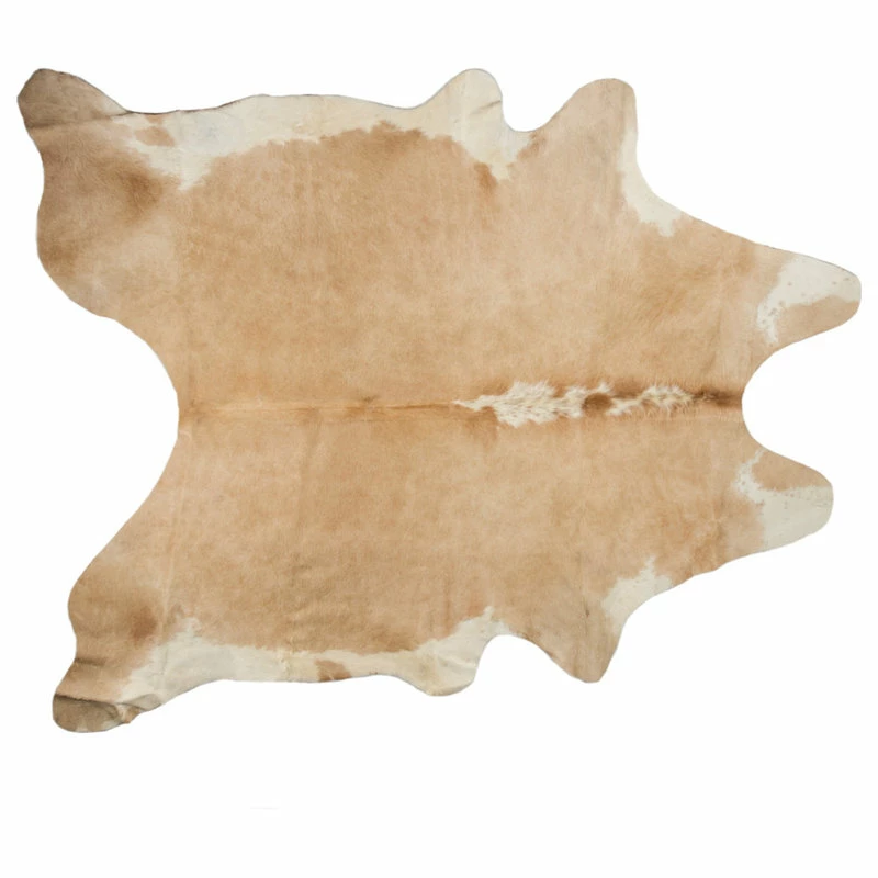 Deals 𧨠NATURAL Kobe 6'x7' Cowhide Rug, Tan And White β - Image 3
