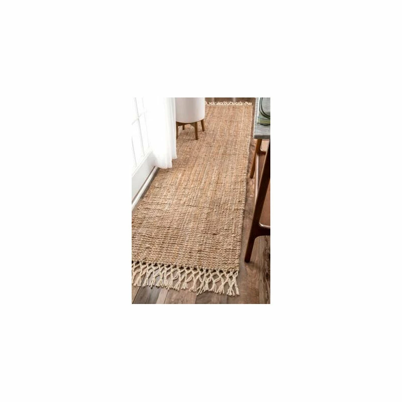 Flash Sale π NuLOOM Fringe Handwoven Jute Area Rug, Natural, 2'6"x6' π - Image 2