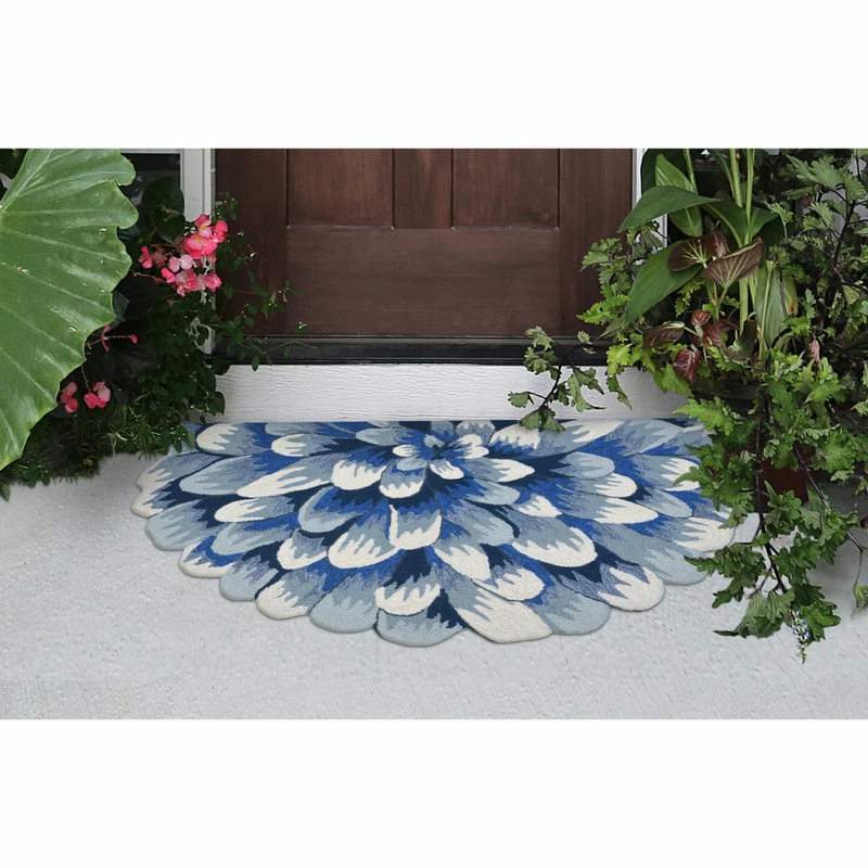 Flash Sale π Liora Manne Frontporch Mum Rug, Blue, 2'x3' π₯ - Image 3