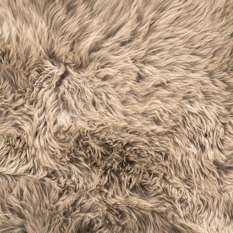 New β Lifestyle Group Distribution Milan Shearling Single Sheepskin Rug 2'x3', Vole π
