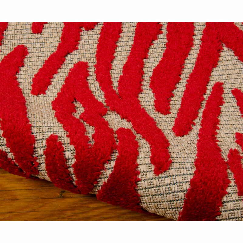 Top 10 π Nourison Aloha Red 5 Ft. X 8 Ft. Animal Print Contemporary Indoor/Outdoor Area Rug π - Image 3