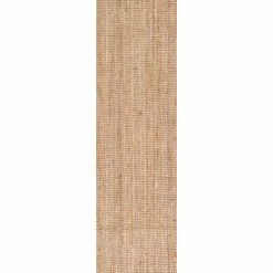 Flash Sale 👍 NuLOOM Fringe Handwoven Jute Area Rug, Natural, 2'6"x6' 👍