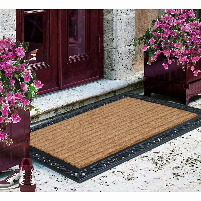 Deals π A1 Home Collections Molded Large Double Rubber And Coir Door Mat 30"x48 π