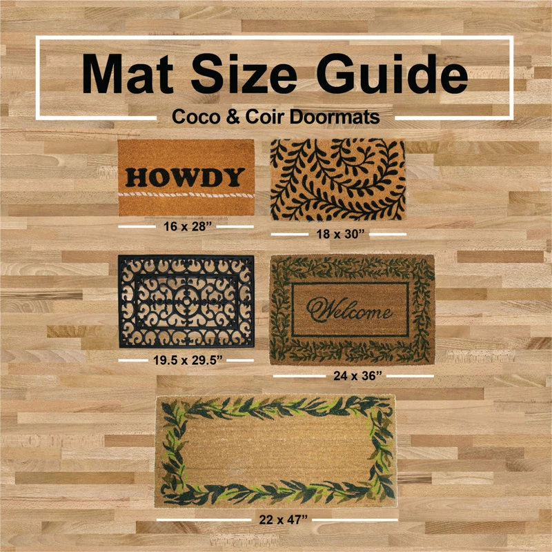 New βοΈ Design Imports Attach Cat Vinyl Back Coir Bleached Doormat 18"x30" π€©