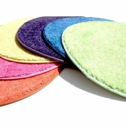 Brand new 🎁 Koeckritz Rugs Bright Multi Crazy Carpet Circle Seats, Childrens 18" Rug Mats, 2 Sets 🔔