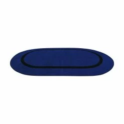 Deals 👍 KidCarpet Blue And Black Montessori Classroom Rug, 7'6"x12', Oval ❤️