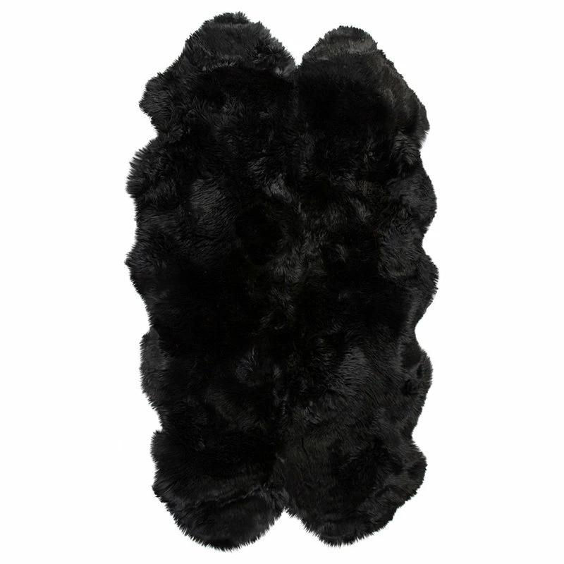 Discount β¨ NATURAL 100% New Zealand Sheepskin, Black, 4'x6' π - Image 3