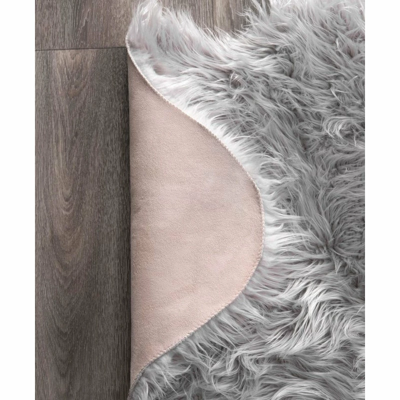 Best reviews of 𧨠NuLOOM Solid Soft Faux Sheepskin Area Rug, Light Gray, 2'x6' Runner π - Image 4
