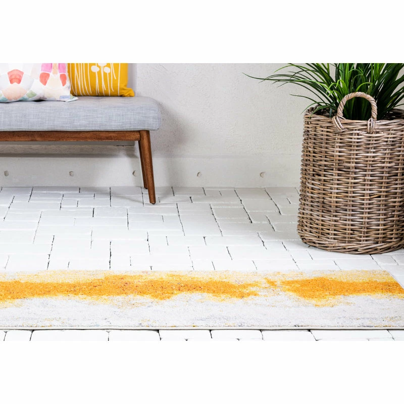 Cheapest 𧨠Unique Loom Yellow Estrella Rustic 2' 2 X 6' 7 Runner Rug β