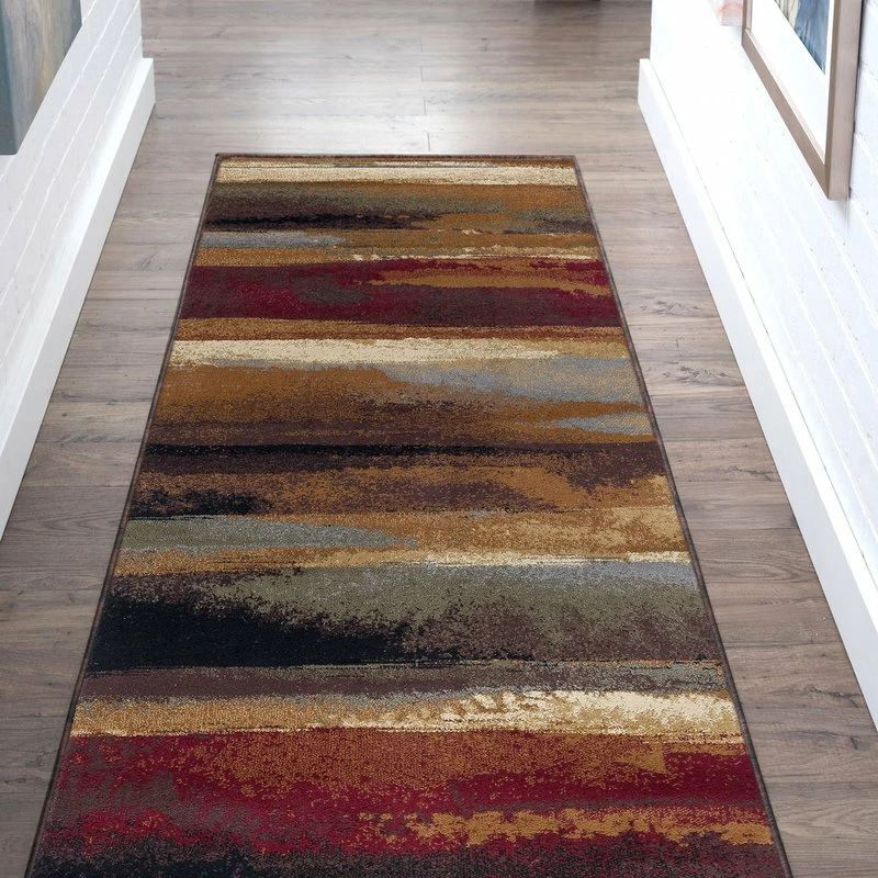 Outlet π Tayse Rugs Dakota Contemporary Abstract Multi-Color Runner Rug, 2.7' X 7' π