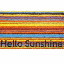 Discount π Lewis Hyman, Inc. Garden Path Hello Sunshine 18"x30" Multi-Color Coir Door Mat β