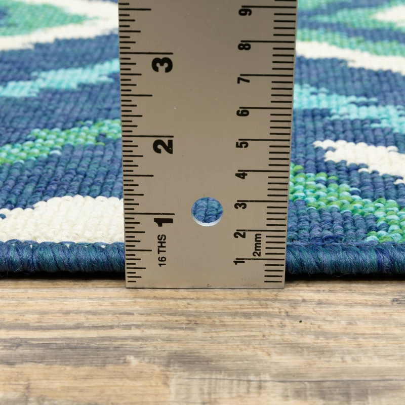 Top 10 ❤️ Newcastle Home Madelina Ikat Diamonds Navy And Green Indoor Or Outdoor Area Rug, 7'10"x10'10" 🧨 - Image 11