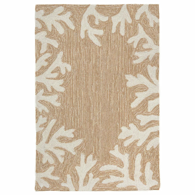 Buy β€οΈ Liora Manne Capri Coral Border Indoor/Outdoor Rug, Neutral, 2'x3' π - Image 3
