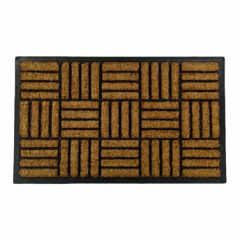 Discount 𧨠Kempf Crisscross Rectangle Inlaid Coco Rubber 1" Thick Doormat, 18"x30" β - Image 2