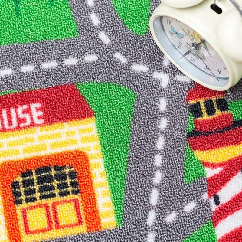 Flash Sale 𧨠Furnishmyplace City Street Map Children Carpet Classrooms Play Mat Area Rug, 6'6"x9'2" ⨠- Image 6
