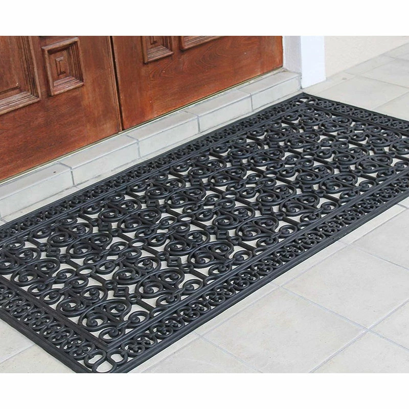 Best deal π A1 HOME COLLECTIONS LLC A1HC Rubber Paisley, Hand Finished, Thick, 36"x72", Black π - Image 3