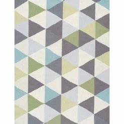 Flash Sale 🥰 NuLOOM Handmade Dimensional Triangles Area Rug, Blue, 5'x8' 😍