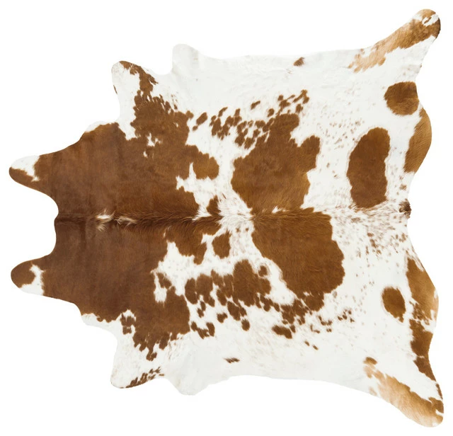 Cheap π Pergamino Brown And White Cowhide Rug, Extra Large β¨