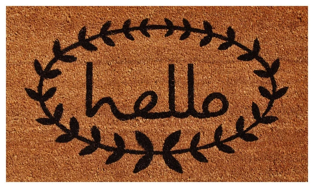 Wholesale β¨ Calloway Mills Calico Hello Doormat, Natural, Black, 30"x48" π€©