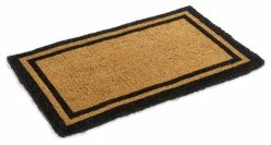 Outlet 🔥 Kempf Classic Black Bordered Coco Mat In Variety Of Sizes, 36"x60" 😀