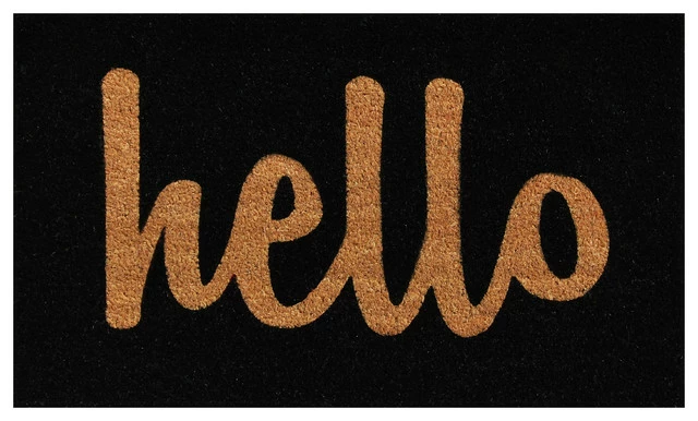 Discount π€© Calloway Mills Hello Doormat Black/Natural Script, 24"x36" π₯