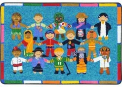 Flash Sale 🎉 Joy Carpet Co Kid Essentials Rug, Hands Around The World, 2'8"x3'10" ❤️