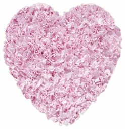 Discount 🌟 The Rug Market Shaggy Raggy Pink Area Rug, 3' Heart Shaped 🛒